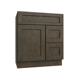 Brooklyn Slate Vanity Sink Base Right Drawer Stacking Cabinet - 30" W