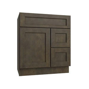 Brooklyn Slate Vanity Sink Base Right Drawer Stacking Cabinet - 30