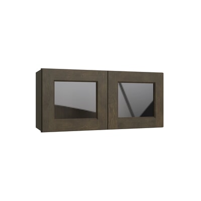 Brooklyn Slate 15" Wall Stacking Cabinets with Glass