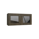 Brooklyn Slate 15" Wall Stacking Cabinets with Glass