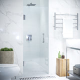 ANZZI SD-AZ09-02CH Fellow Series 30 in. by 72 in. Frameless Hinged Shower Door in Chrome with Handle