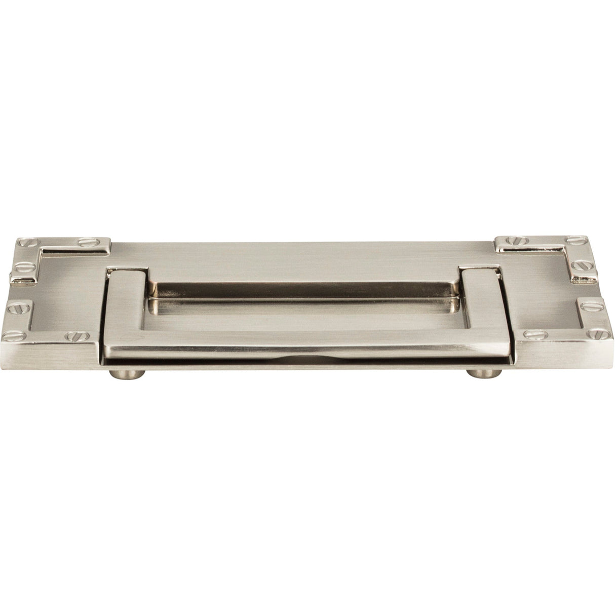 Atlas Homewares Campaign L-Bracket Drop Pull 3 Inch (c-c) Brushed Nickel