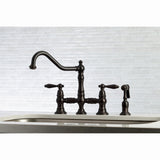 Kingston Brass KS3275ALBS Kitchen Faucet with Side Sprayer, Oil Rubbed Bronze