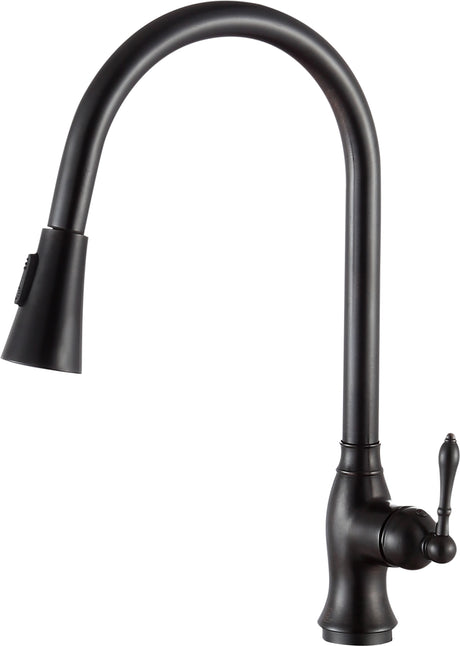 ANZZI KF-AZ214ORB Rodeo Single-Handle Pull-Out Sprayer Kitchen Faucet in Oil Rubbed Bronze