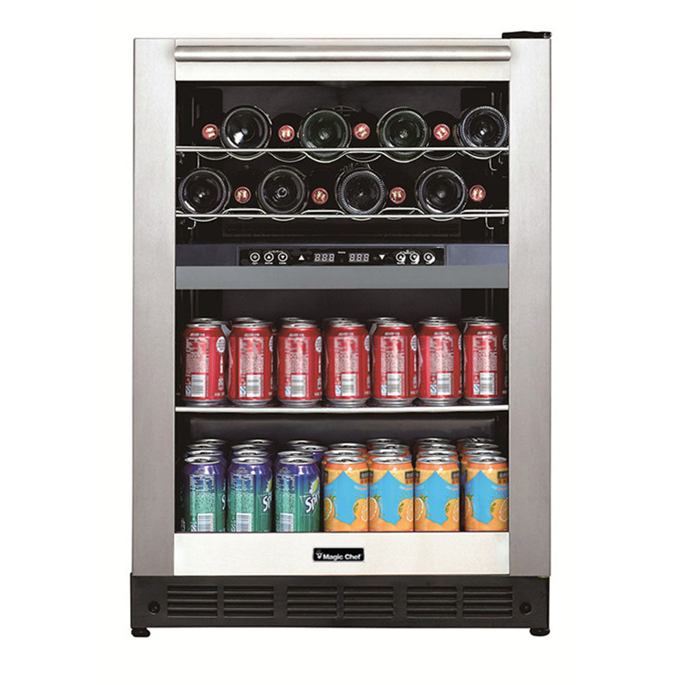 Magic Chef BTWB530ST1 Dual Zone Built-In Wine and Beverage Cooler