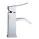 ALFI brand AB1258-PC Polished Chrome Square Body Curved Spout Single Lever Bathroom Faucet