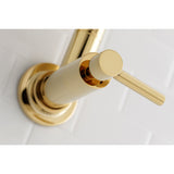 Kingston Brass KS8102DL Concord Wall Mount Pot Filler Kitchen Faucet, Polished Brass