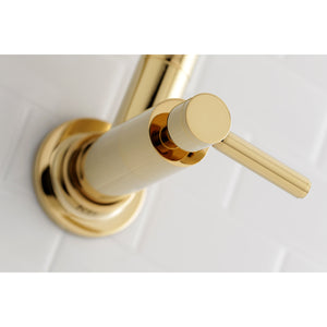 Kingston Brass KS8102DL Concord Wall Mount Pot Filler Kitchen Faucet, Polished Brass