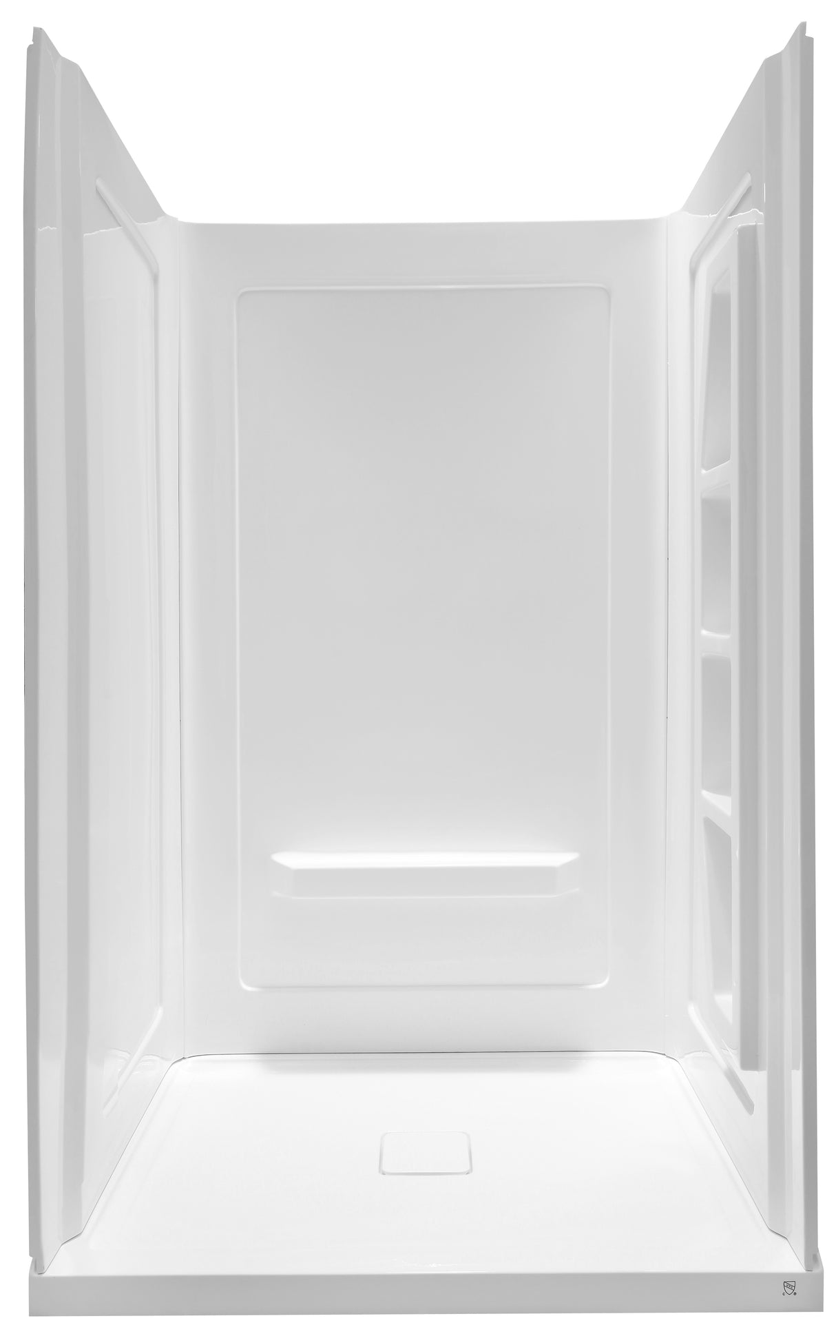 ANZZI SWAZ011WH-011WC FORUM SERIES 48 in. x 74 in. Shower Wall Surround and Base in White