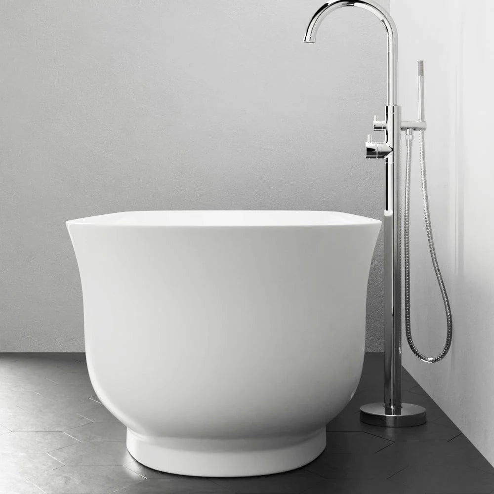 New England Home Goods 59″ Bangor Freestanding Slipper Bathtub - White