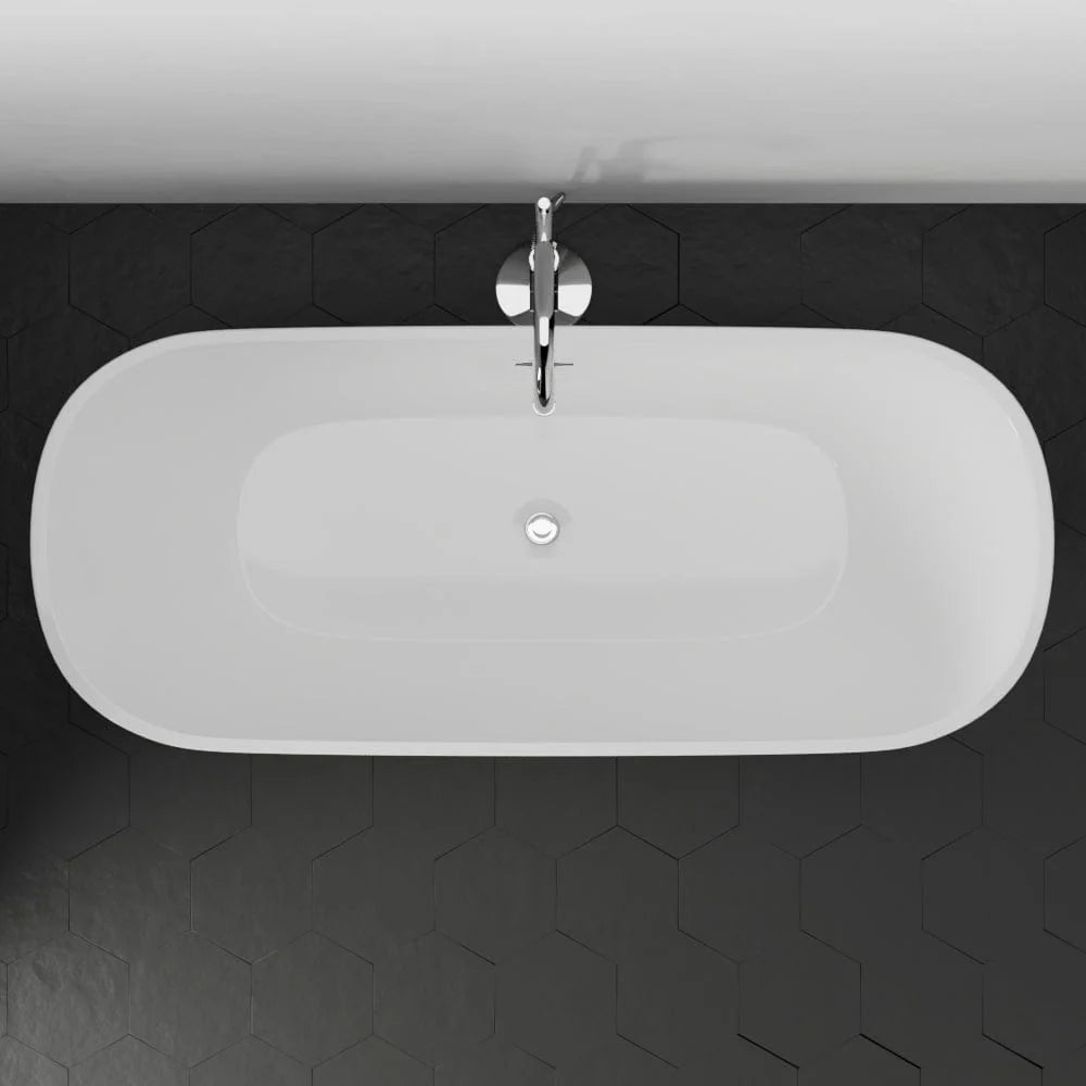 New England Home Goods 59″ Bangor Freestanding Slipper Bathtub - White