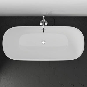 New England Home Goods 59″ Bangor Freestanding Slipper Bathtub - White