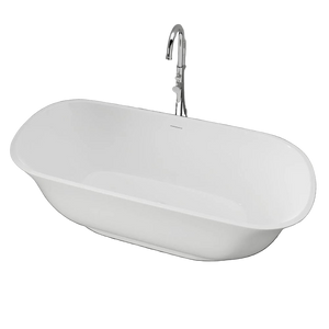 New England Home Goods 59″ Bangor Freestanding Slipper Bathtub - White
