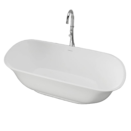 New England Home Goods 59″ Bangor Freestanding Slipper Bathtub - White
