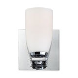 Elk BV1521-10-15 Sphere 1-Light Vanity Sconce in Chrome with White Opal Glass