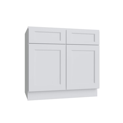 Brooklyn White Double Door Standard Base Cabinet - 27" W