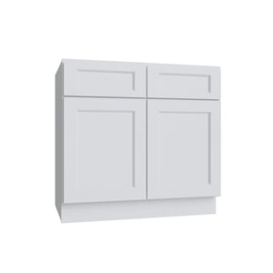 Brooklyn White Double Door Standard Base Cabinet - 27