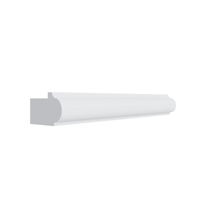 Brooklyn White Bottom Edge Molding (Narrow Light Rail)