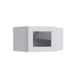 Brooklyn White 15" Corner Wall Stacking Cabinets - 24" W