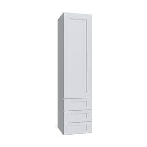 Brooklyn White Wall Twr w/ 3 Drws - 15" W x 54" H x 14.5" D