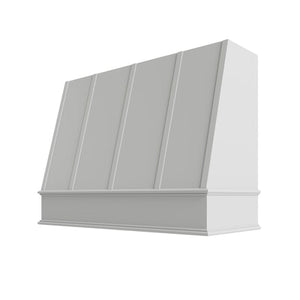 Brooklyn White Angled Hood with Strapping Flat Trim - 48