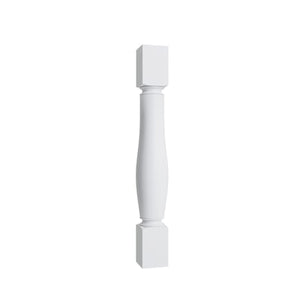 Brooklyn White Turned Post - 5" W x 35.5" H