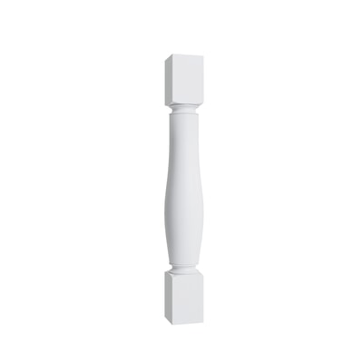 Brooklyn White Turned Post - 5" W x 35.5" H