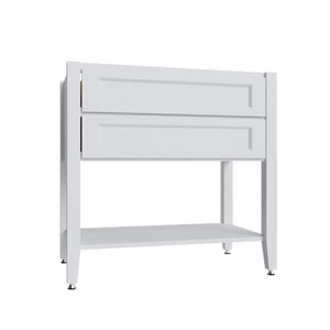 Brooklyn White Open Shelf Vanity SB - 36" W