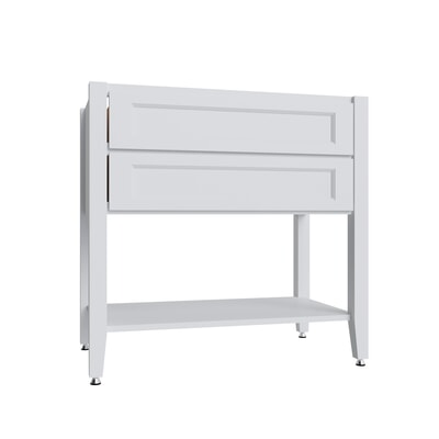 Brooklyn White Open Shelf Vanity SB - 36" W