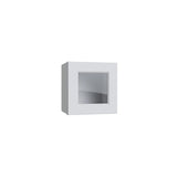 Brooklyn White 15" Wall Stacking Cabinets with Glass