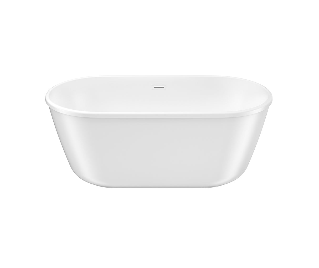 MAAX 107519-000-002-000 Golan 5829 AcrylX Freestanding Center Drain Bathtub in White with White Skirt