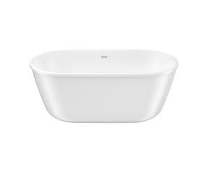 MAAX 107519-000-002-000 Golan 5829 AcrylX Freestanding Center Drain Bathtub in White with White Skirt