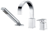 ANZZI FR-AZ473 Nite Series Single-Handle Deck-Mount Roman Tub Faucet with Handheld Sprayer in Polished Chrome