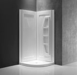 ANZZI SW-AZ006WH Gradient 36 in. x 36 in. x 74 in. 2-piece DIY Friendly Corner Shower Surround in White