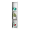 ALFI brand 8" x 36" White Matte Stainless Steel Vertical Triple Shelf Bath Shower Niche