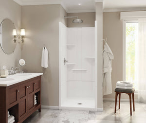 MAAX 105917-S-000-001- Camelia SH-3636 Acrylic Alcove Center Drain Two-Piece Shower in White