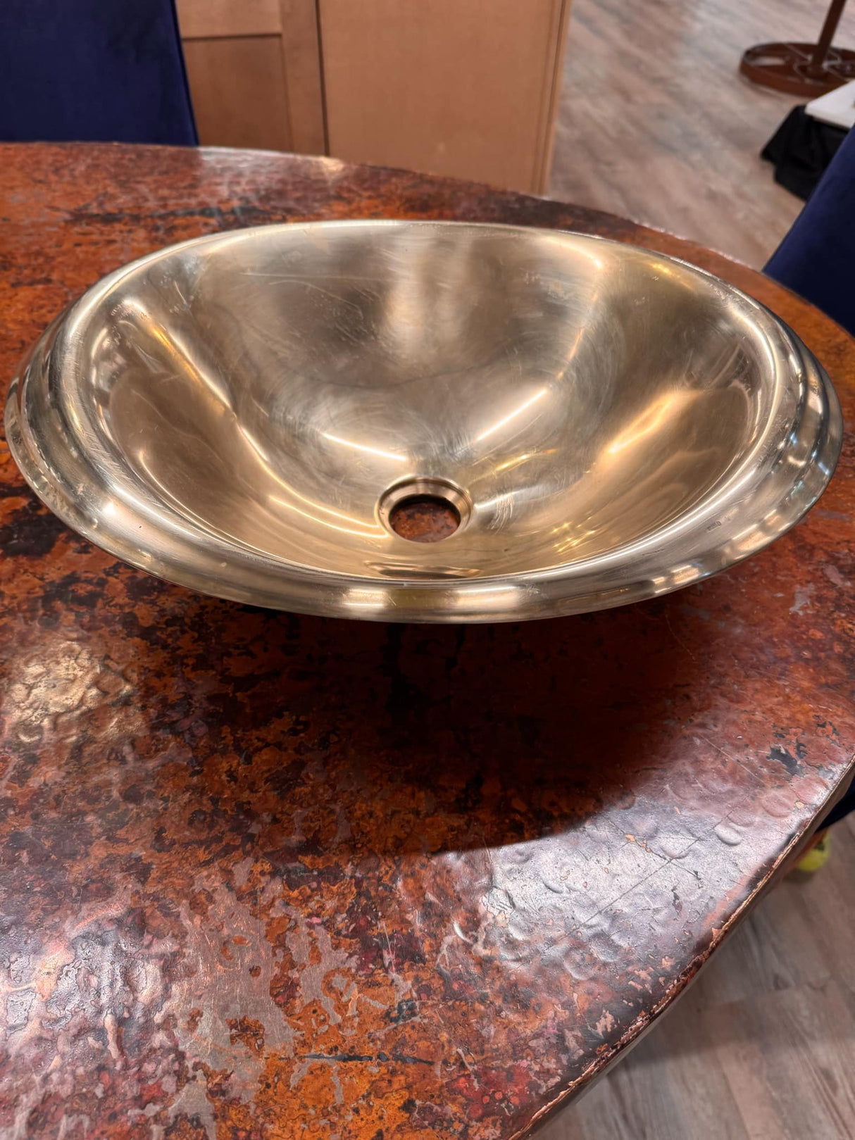 Porcher Solid Bronze Sink Golden Tone CONSILIUM 32360-00.945 (Showroom Display for Sale)