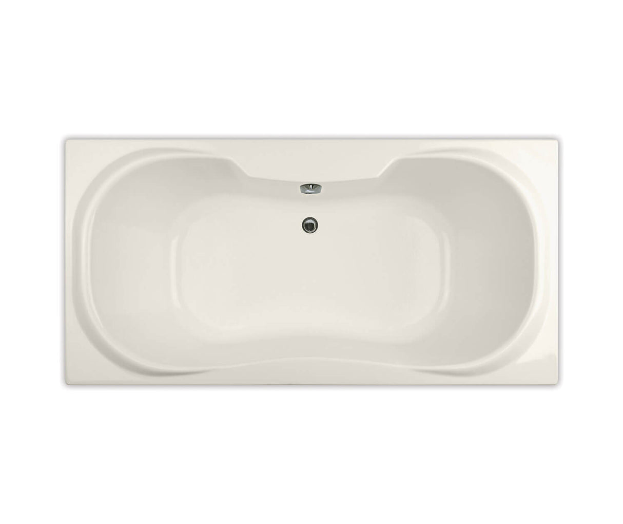 MAAX 101227-109-007 Cambridge 72 x 36 Acrylic Drop-in Center Drain Combined Hydrosens & Aerosens Bathtub in Biscuit