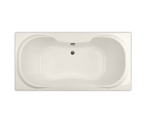 MAAX 101227-109-007 Cambridge 72 x 36 Acrylic Drop-in Center Drain Combined Hydrosens & Aerosens Bathtub in Biscuit