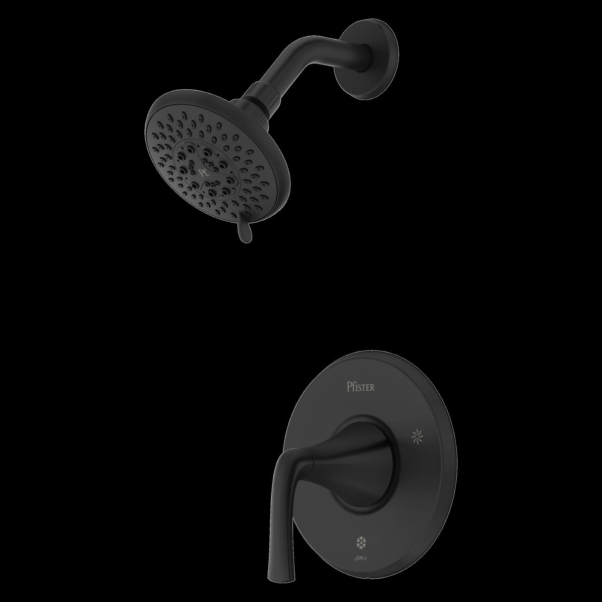 McAllen 1-Handle Shower Only Trim Kit in Matte Black