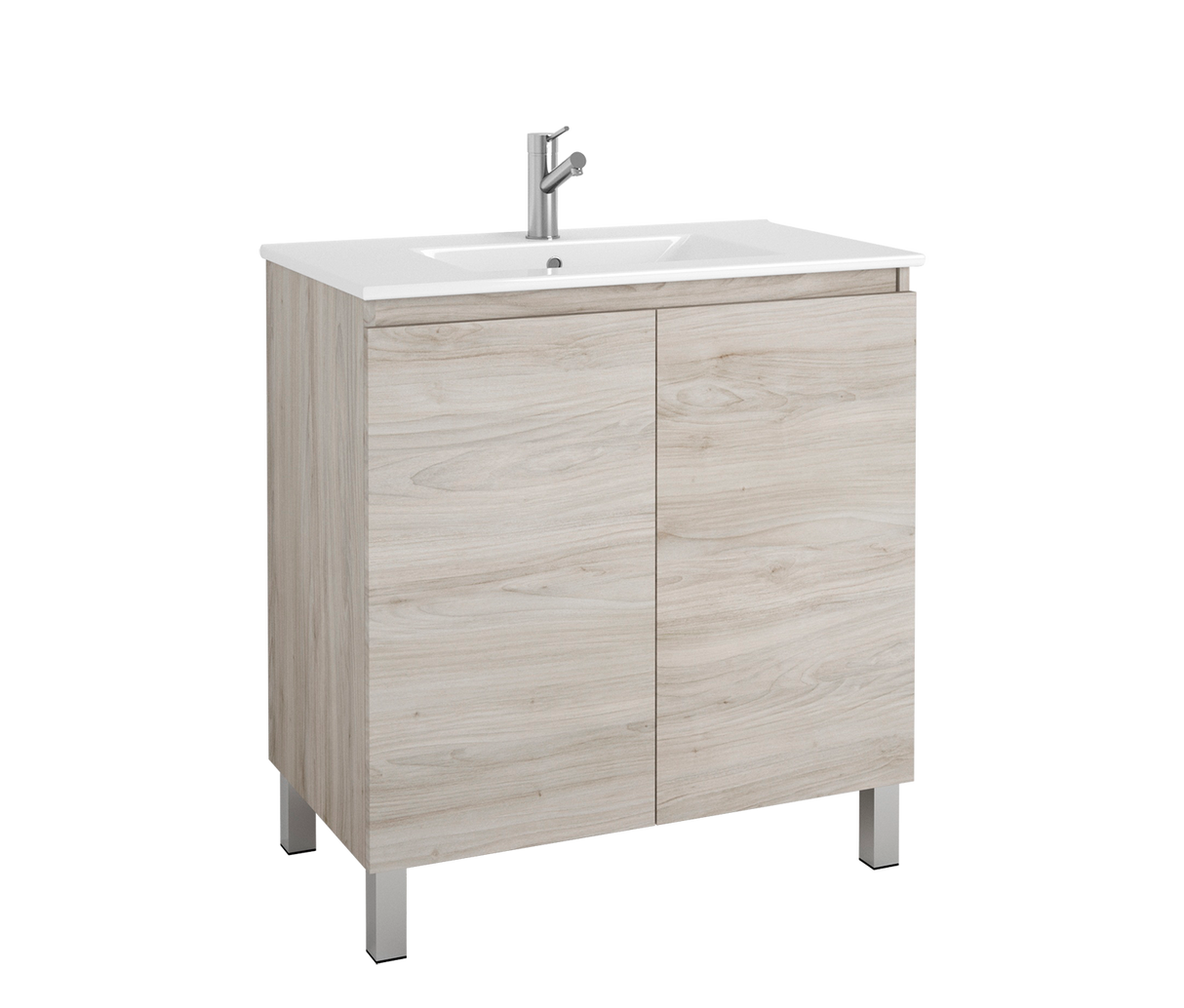 DAX Sunset Engineered Wood and Porcelain Onix Basin and Vanity, 32", Pine DAX-SUN013212-ONX