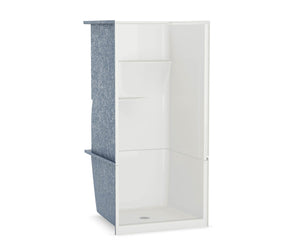 MAAX 105598-000-002-000 Gallery SH-3636 AcrylX Alcove Center Drain Two-Piece Shower in White