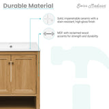 Chateau 24" Bathroom Vanity in Natural Oak