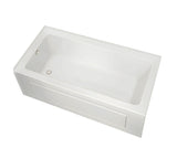 MAAX 106204-R-003-001 Pose 6632 IF Acrylic Alcove Right-Hand Drain Whirlpool Bathtub in White