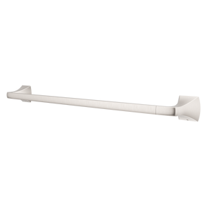 Soft Square 24  in. Towel Bar in Spot Defense Brushed Nickel