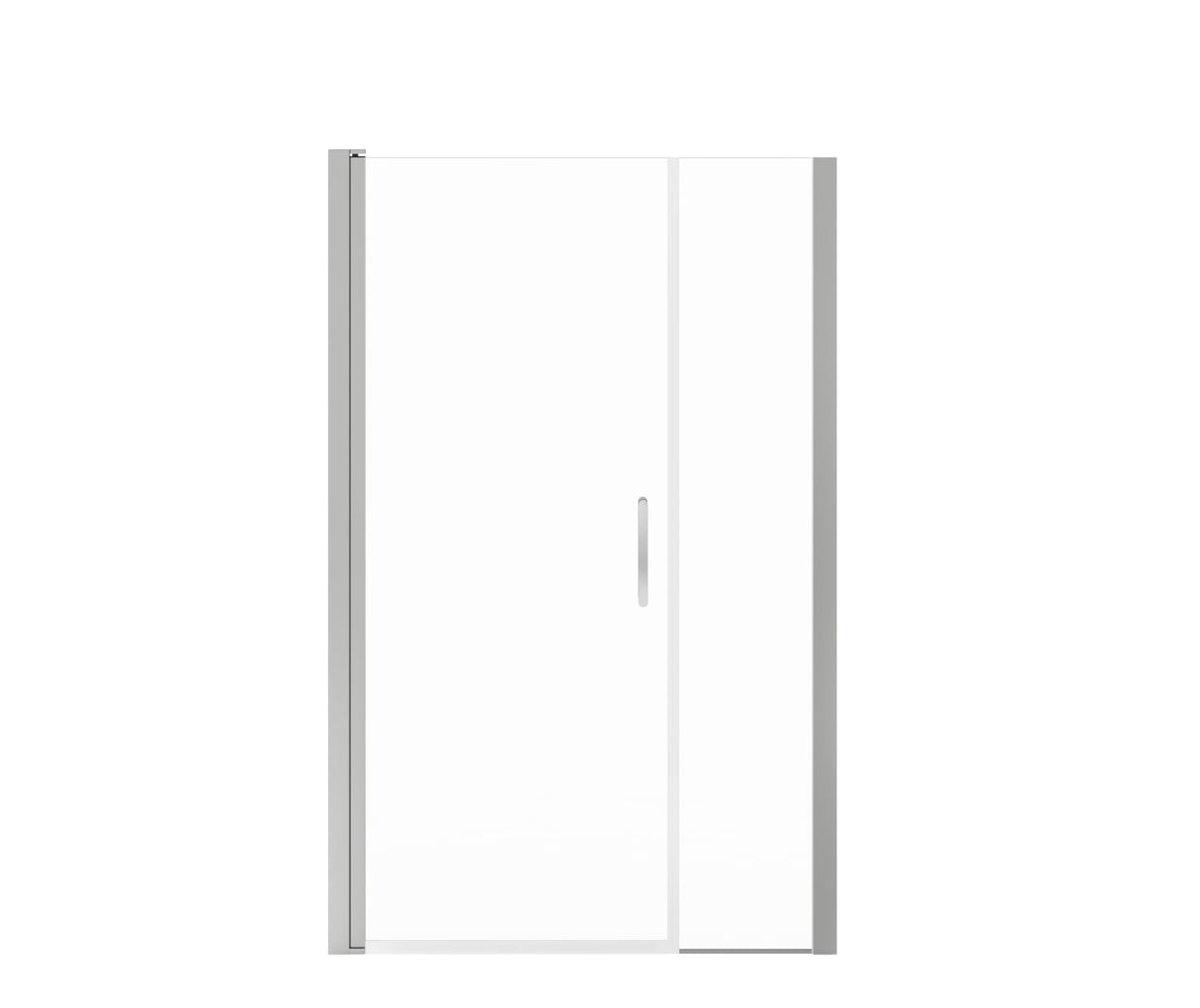 MAAX 138269-900-084-100 Manhattan 41-43 x 68 in. 6 mm Pivot Shower Door for Alcove Installation with Clear glass & Round Handle in Chrome