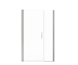 MAAX 138269-900-084-100 Manhattan 41-43 x 68 in. 6 mm Pivot Shower Door for Alcove Installation with Clear glass & Round Handle in Chrome