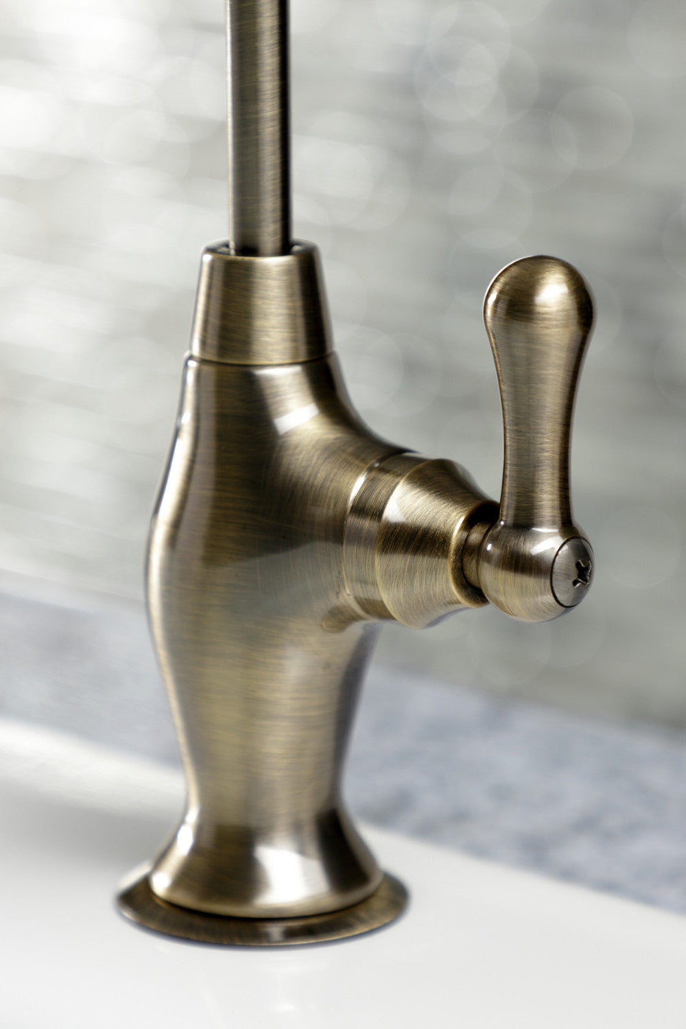 Kingston Brass KSAG3193AL Restoration Reverse Osmosis System Filtration Water Air Gap Faucet, Antique Brass