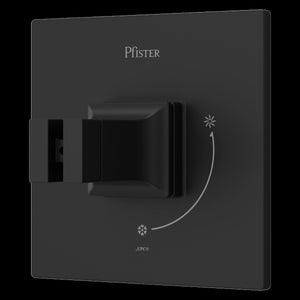 Verve Diverter Valve Only Trim without Handles in Matte Black