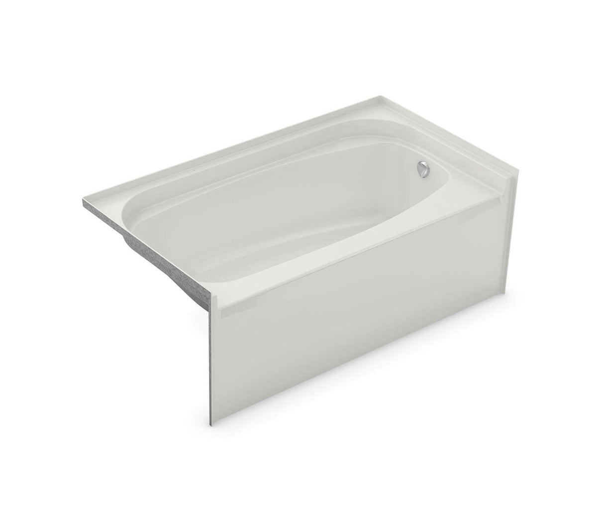 MAAX 145014-000-002-084 TOF-3260 AcrylX Alcove Left-Hand Drain Bathtub in White